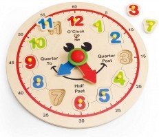 Hape Wooden Happy Hour Clock Puzzle